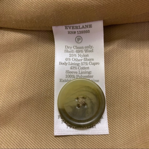 NWT Everlane The Cocoon Camel Long Sleeve Coat 0 - Picture 8 of 11